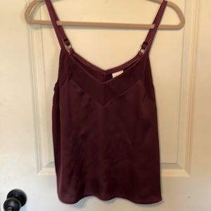 A New Day Silky Maroon Spaghetti Strap Top
